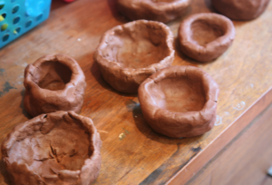 unpainted clay bowls