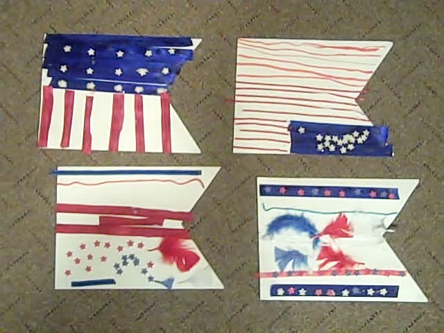 finishsed flags for july 4th