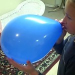 Blowing up balloon