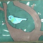 Bird in a tree drawing by child