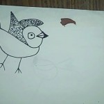 a bird drawn by child