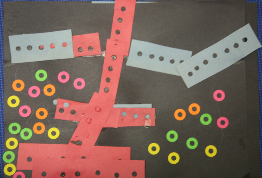 hole punch art idea for kids to make