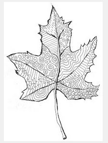 black and white leaf