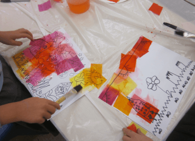 tissue paper painting klee