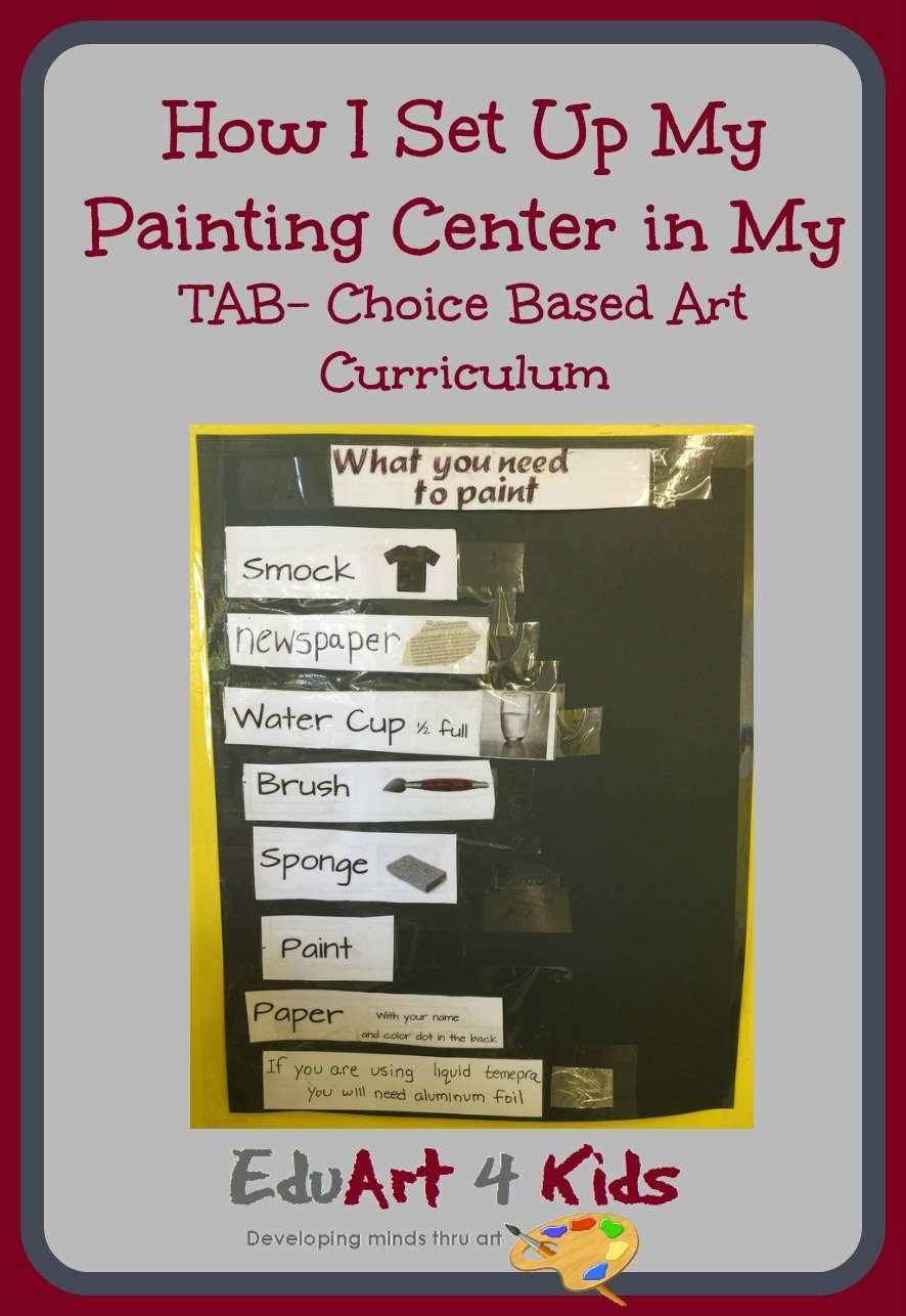 painting center in tab classroom