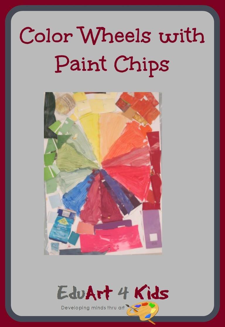 Using paint chips to extend the color wheel Edu Art 4 Kids