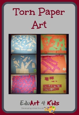 Torn paper art for kids: Making torn paper collages into a real art ...