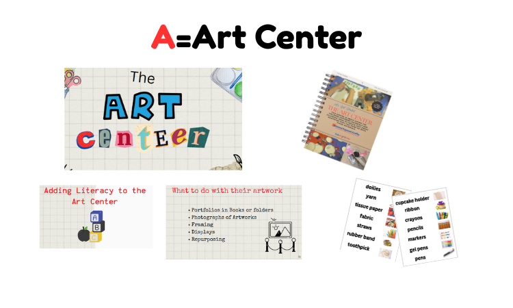 A= Art Center with orange letter