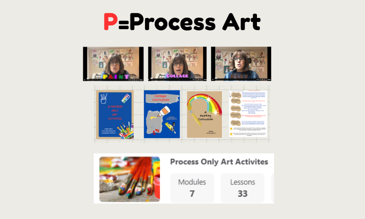 P=Process Art with orange letter